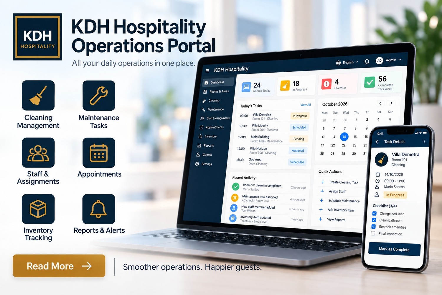 KDH Hospitality Operations Portal