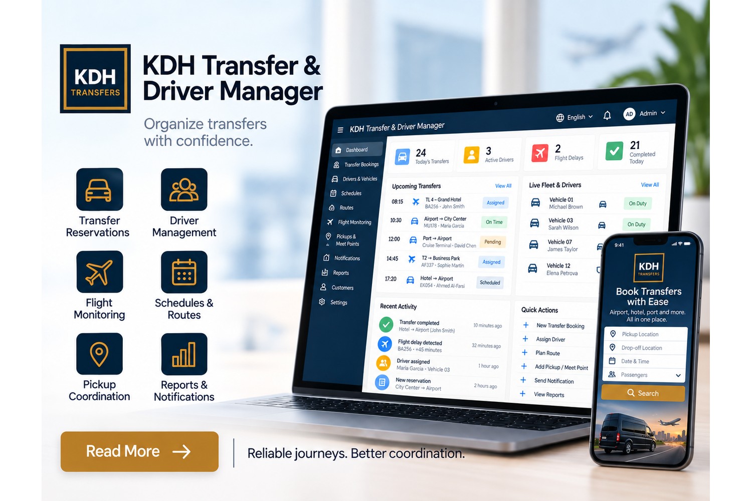 KDH Transfer & Driver Manager