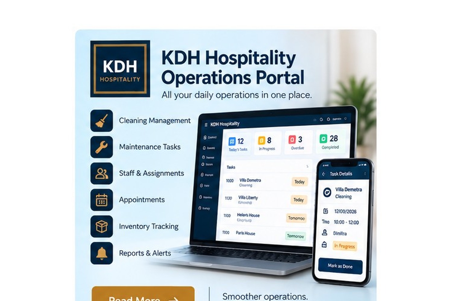 KDH Hospitality Operations Portal